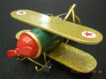 Green & Gold Wooden BiPlane Ornament
