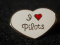 I Love Pilots Pin