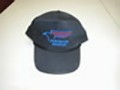 Black Ball Cap with American Aviator in Red/Blue Letters