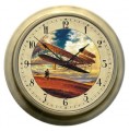 14" Clock - First Flight - Metal/Brass Finish